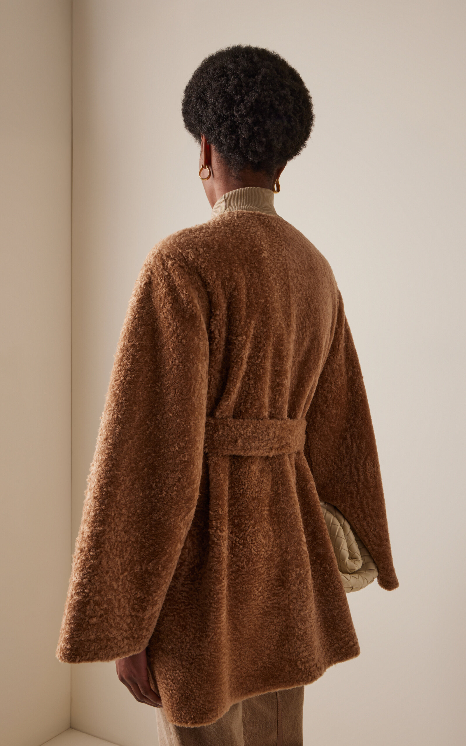 Sannie Reversible Shearling Coat brown - 4