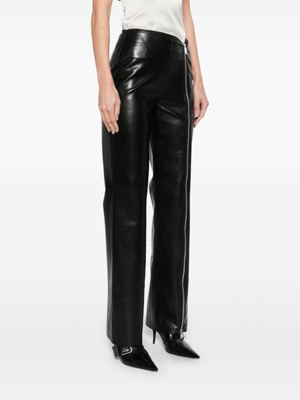 zip-detail trousers - 3