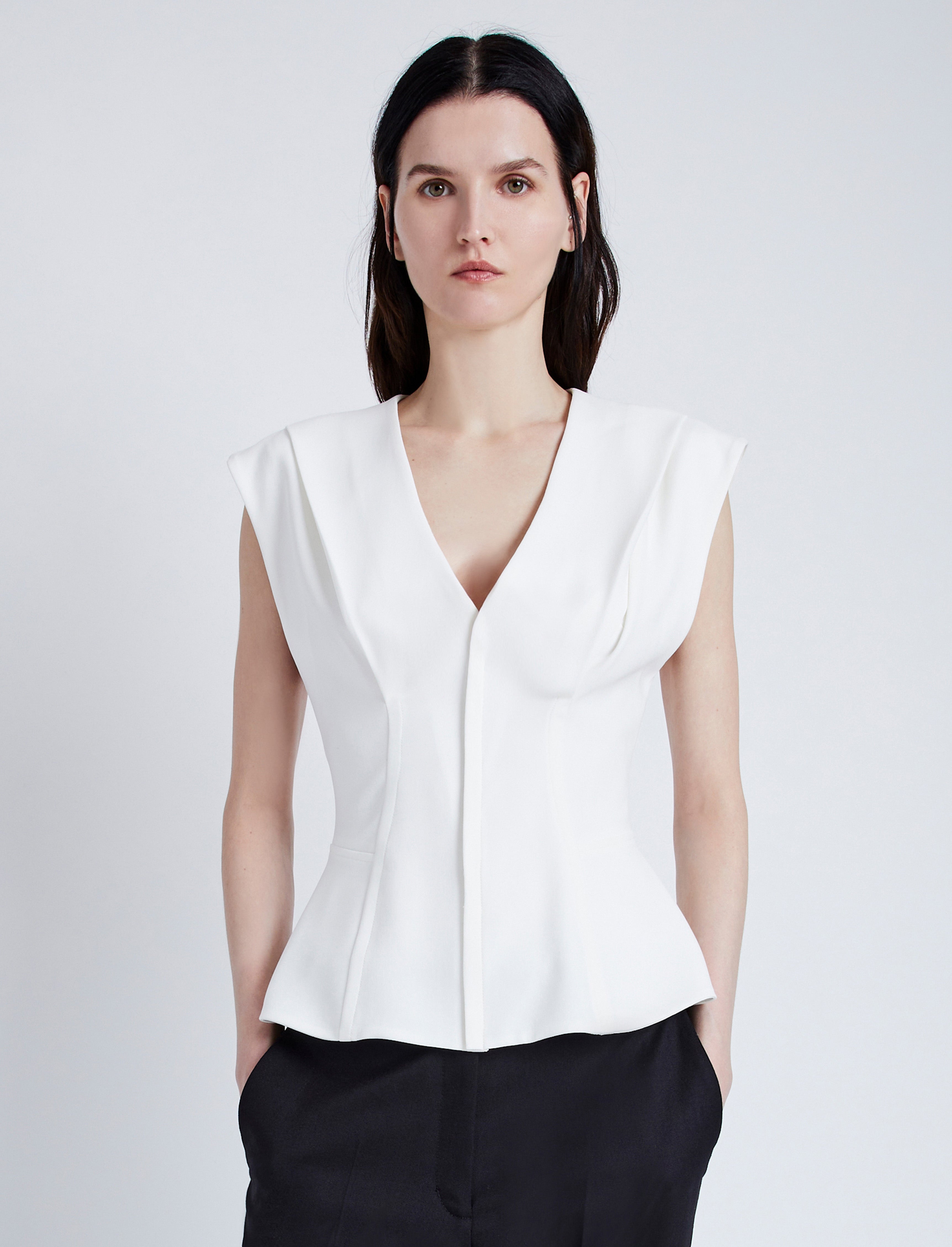 Janet Top in Matte Viscose Crepe - 2