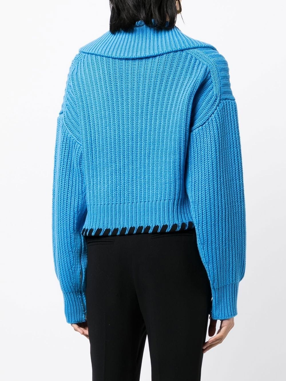 chunky wide collar jumper - 4