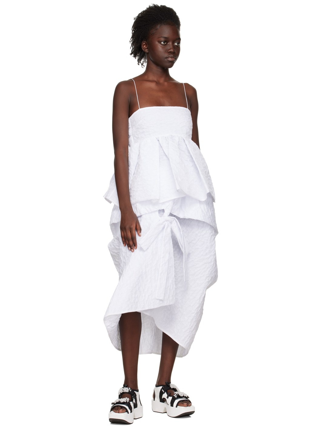 トップス cecilie bahnsen camisole Cecilie Bahnsen Black Sally Sun Tank Top Cecilie Bahnsen