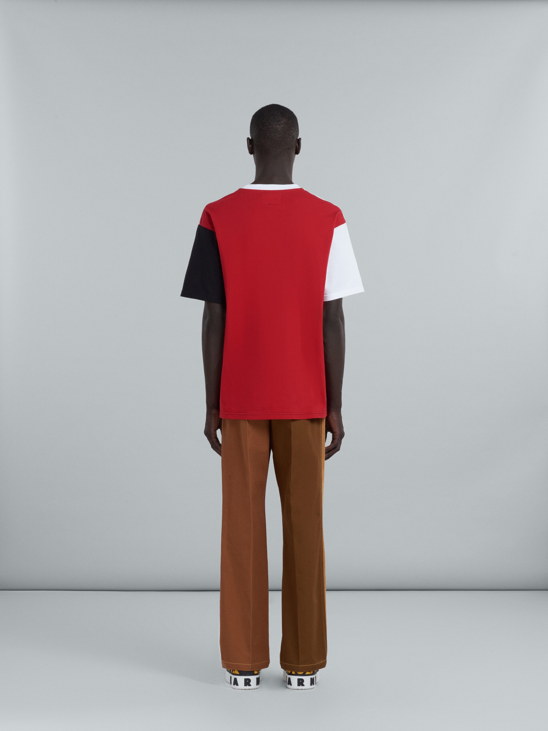 MARNI X CARHARTT WIP - BROWN COLOUR-BLOCK TROUSERS - 3