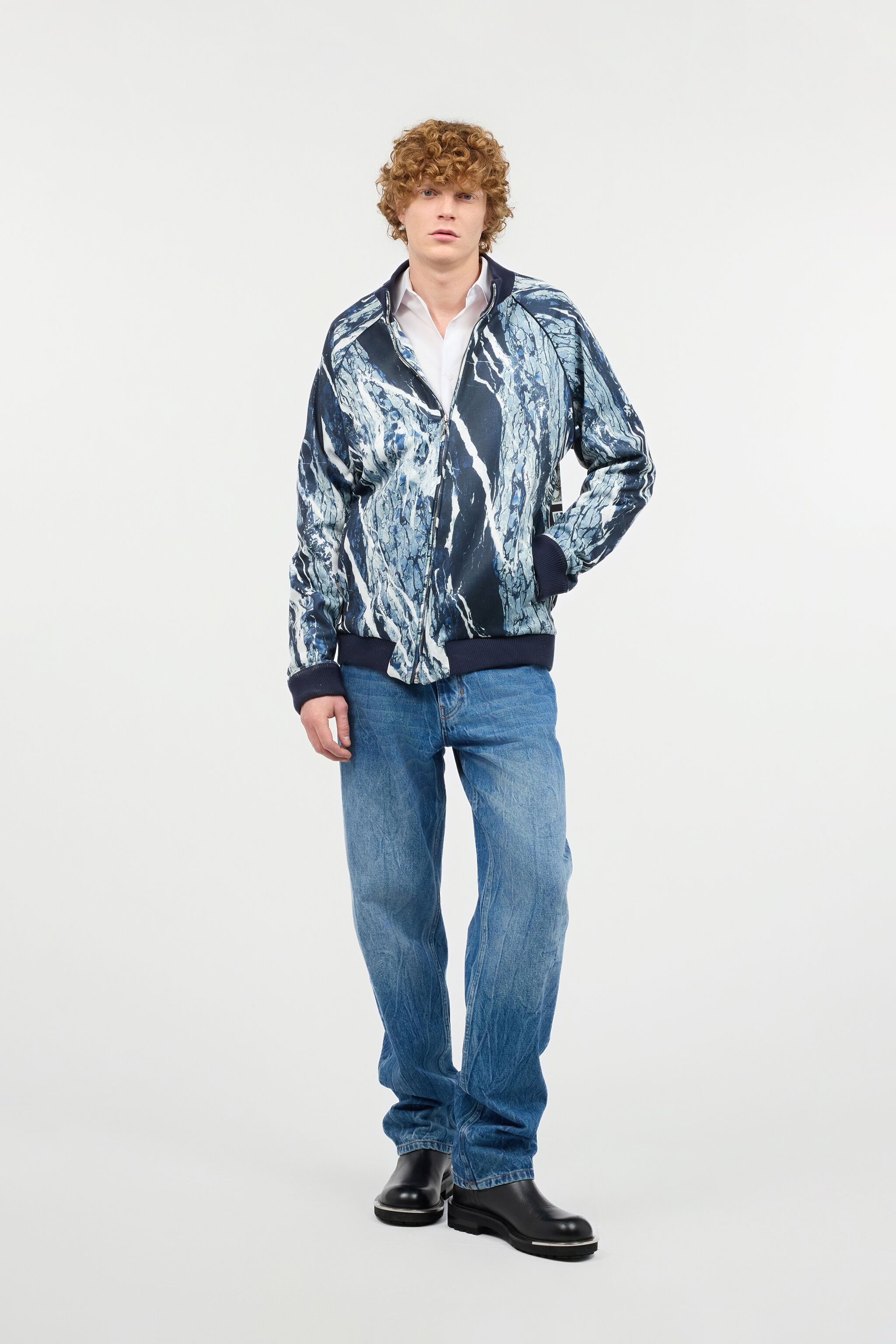 Sweatshirt With Zip And Rubane Print - 2