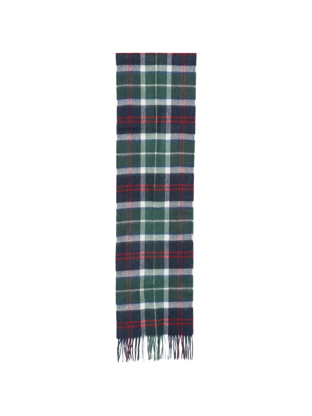 tartan fringed scarf - 1
