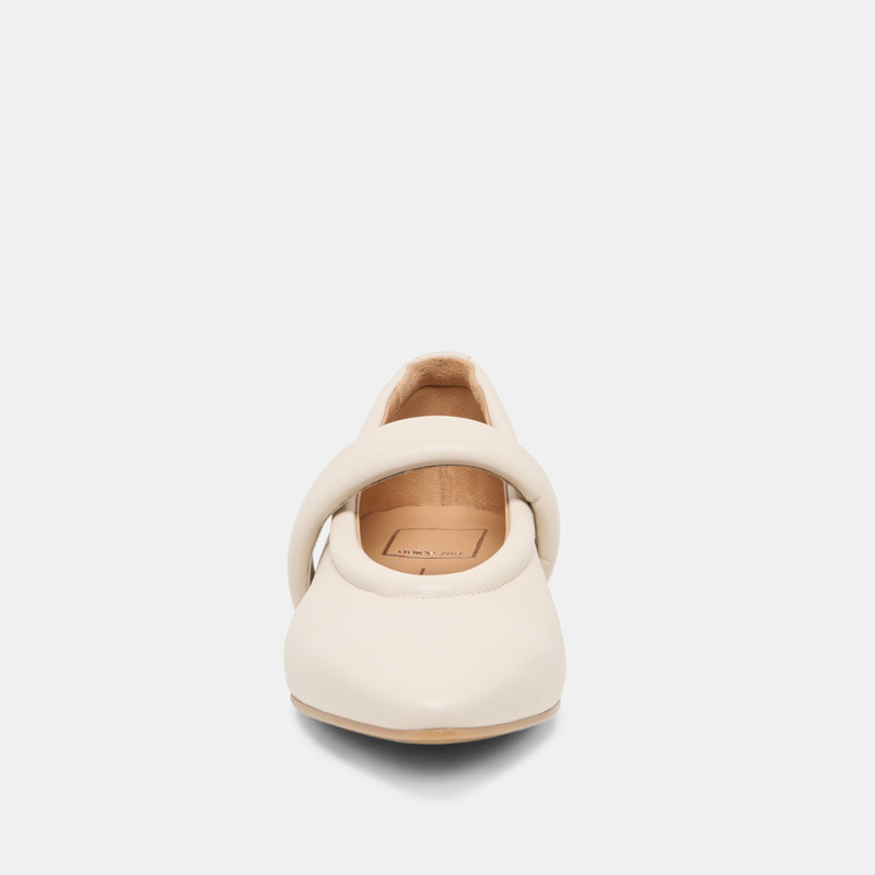 FERA BALLET FLATS OFF WHITE LEATHER 6