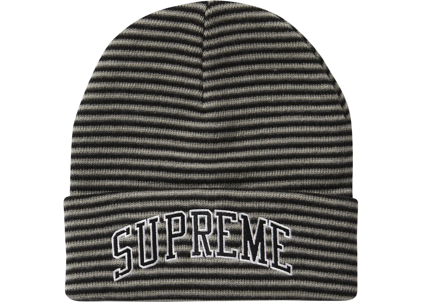 Supreme Rainbow Stripe Beanie Black - 1