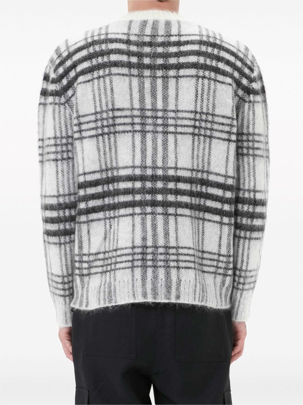 tartan-check crew-neck jumper - 5