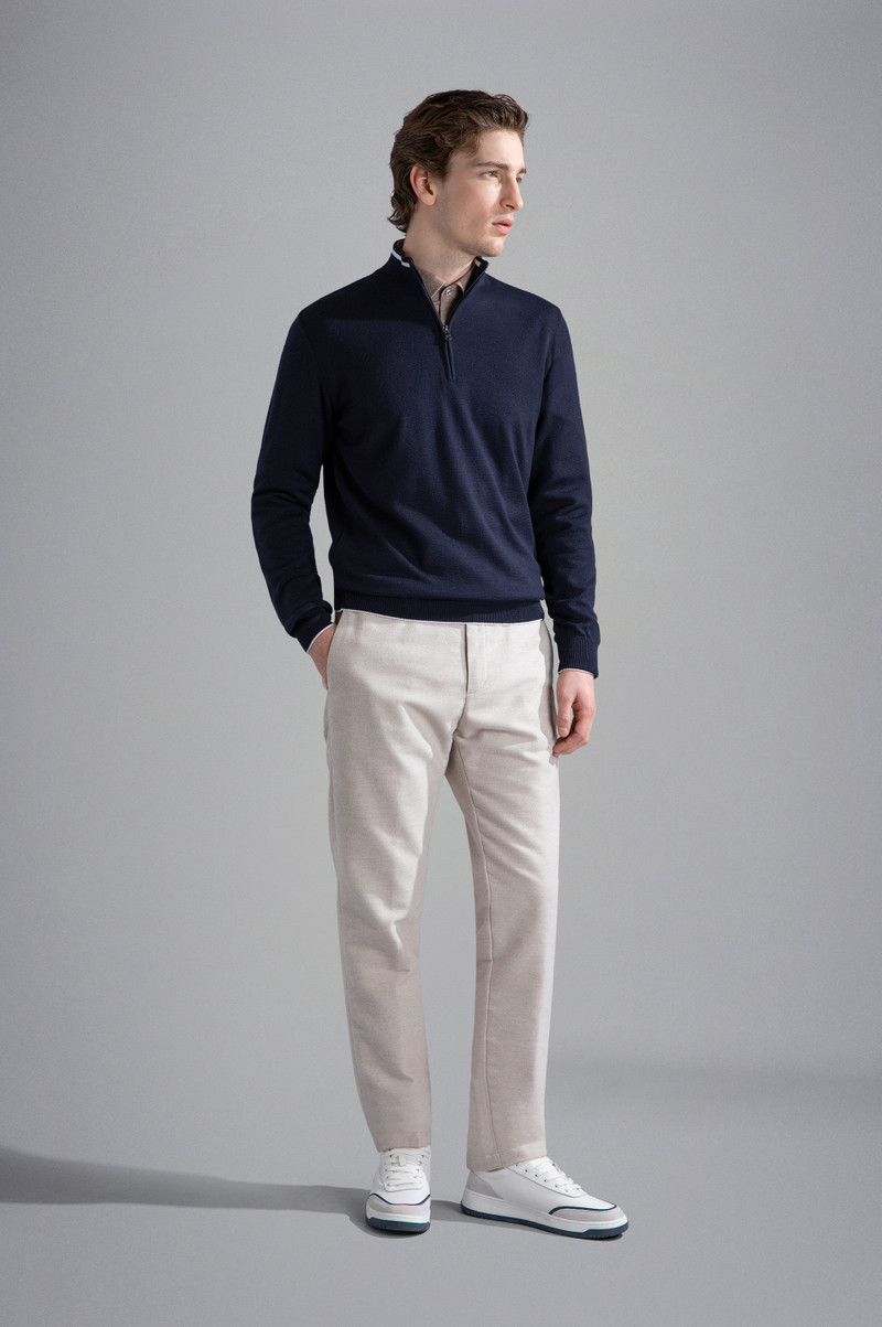 Paul & Shark CASHMERE AND COTTON CHINO TROUSERS outlook