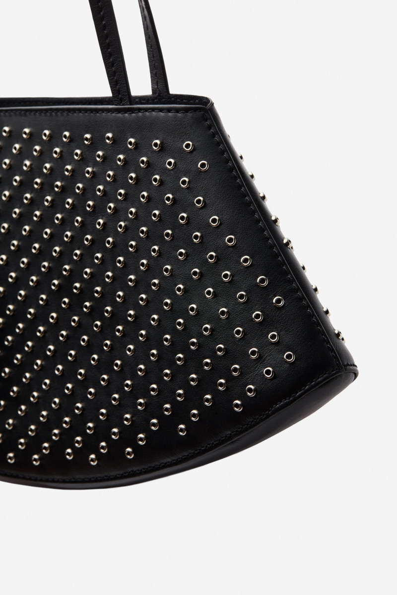 Maya bag in black studded leather 4