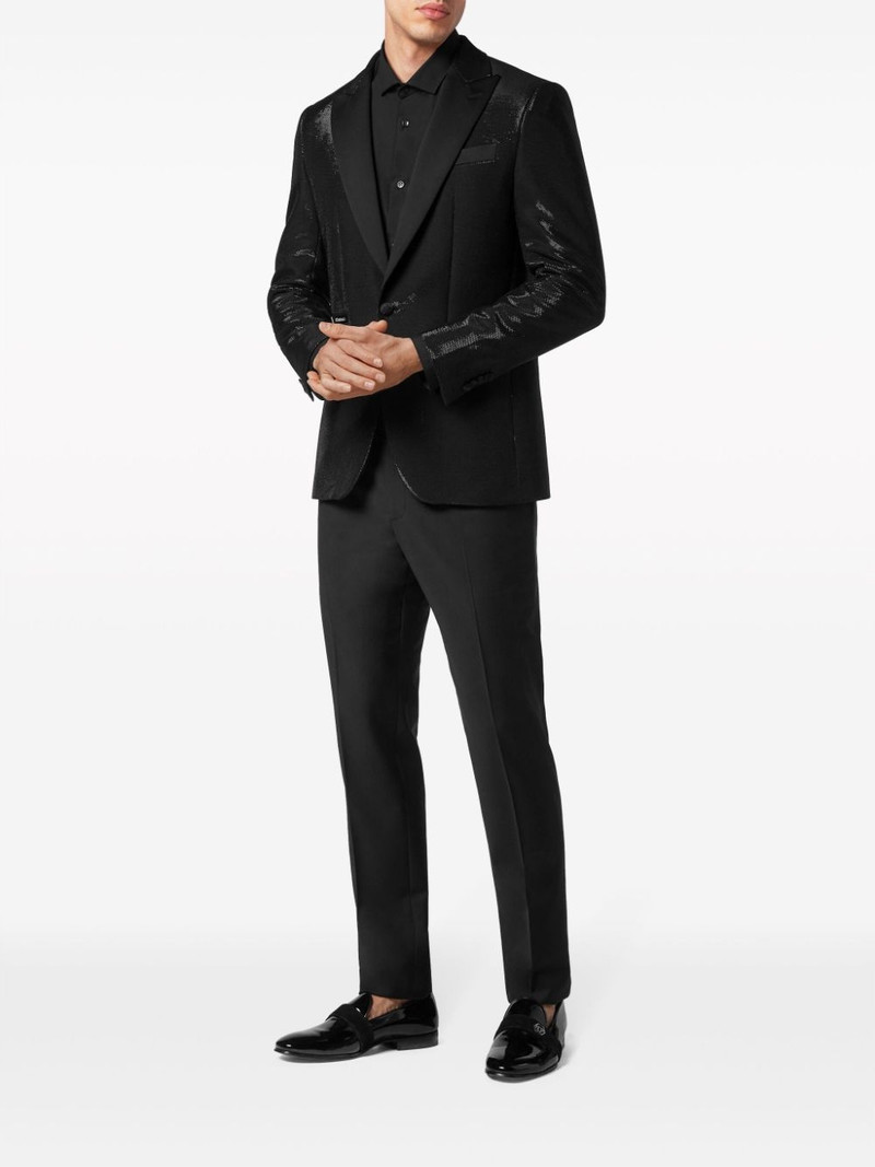 PHILIPP PLEIN single-breasted lurex blazer outlook