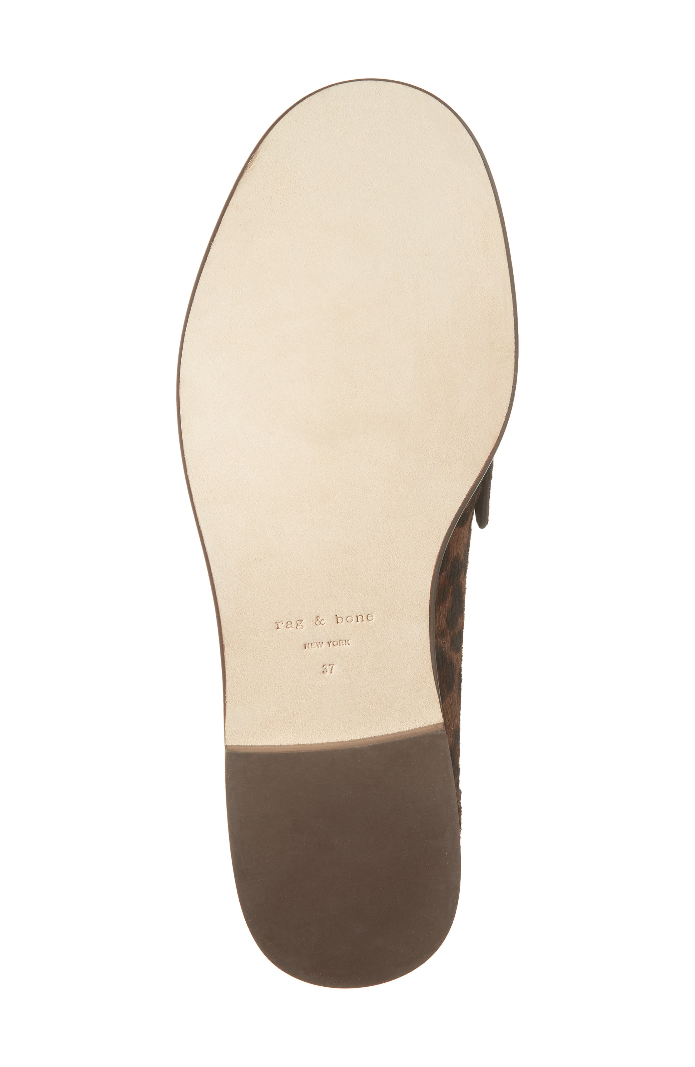 rag & bone Carter Genuine Calf Hair Penny Loafer in Leopard at Nordstrom - 6