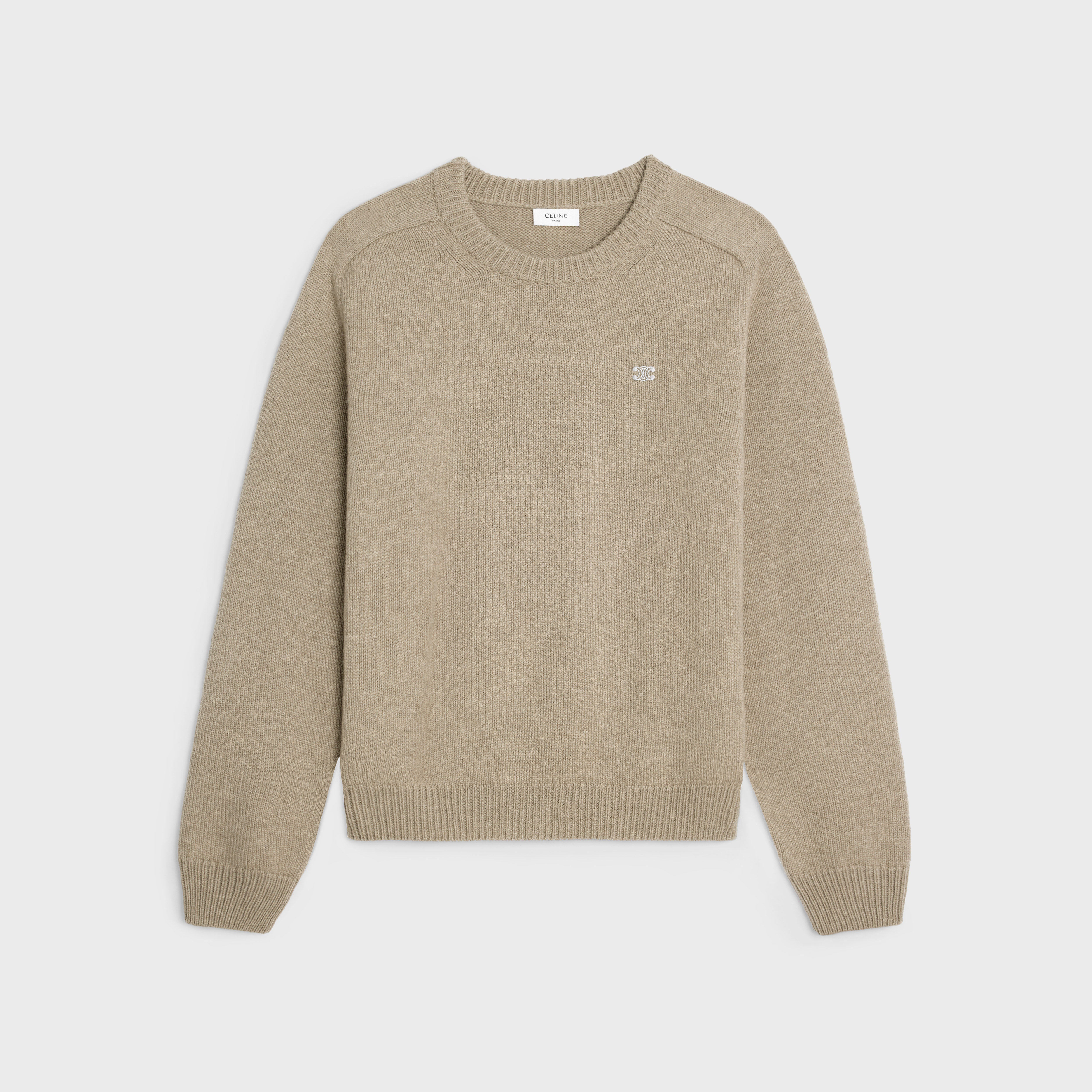 【日本入手困難】TRIOMPHE CREW NECK SWEATER IN WOOL CELINE triomphe crew neck sweater in wool | REVERSIBLE