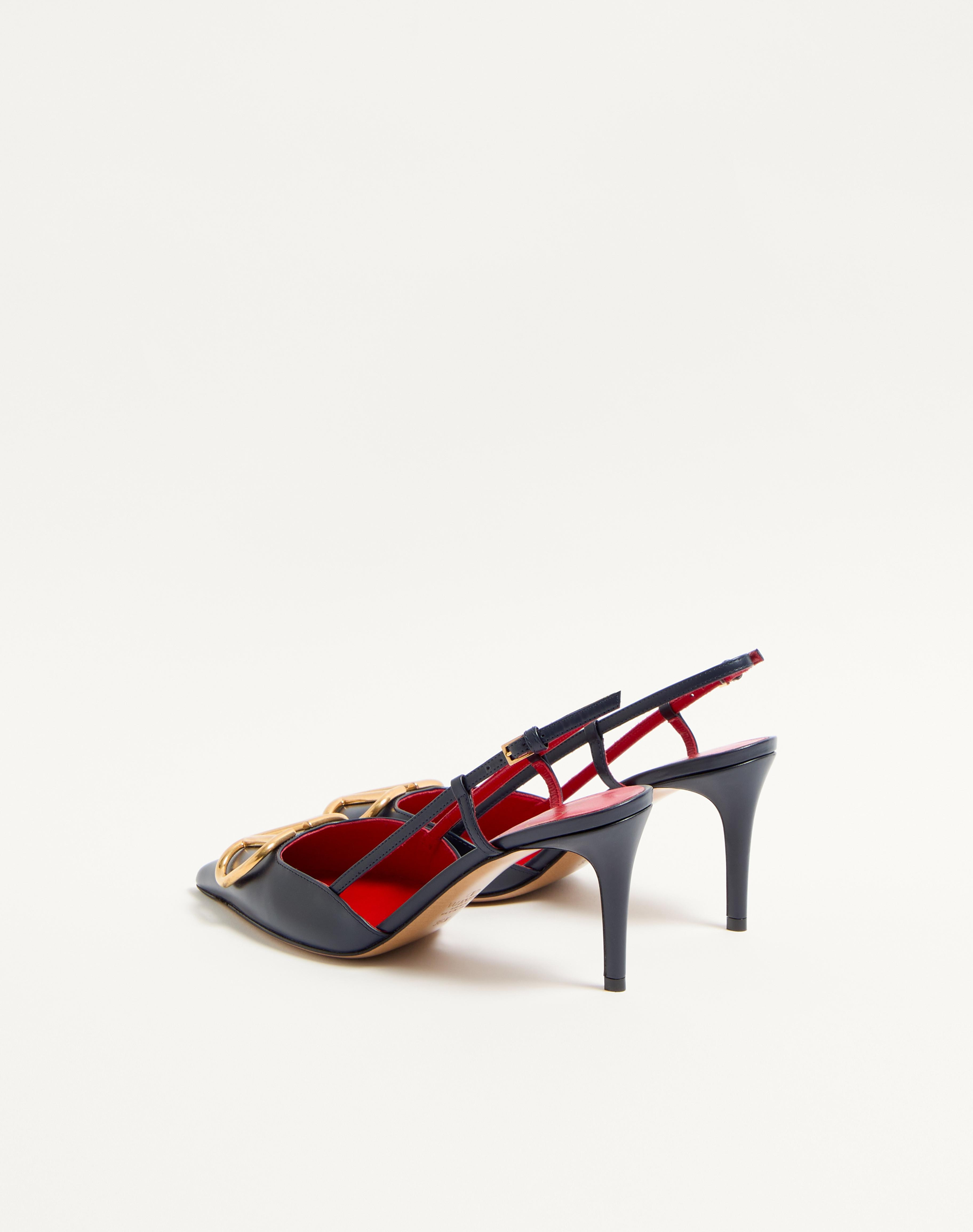 VLOGO SIGNATURE CALFSKIN SLINGBACK PUMP 80MM / 3.15 IN. - 5