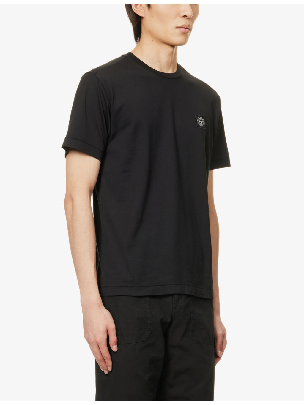 Logo-patch regular-fit cotton-jersey T-shirt - 3