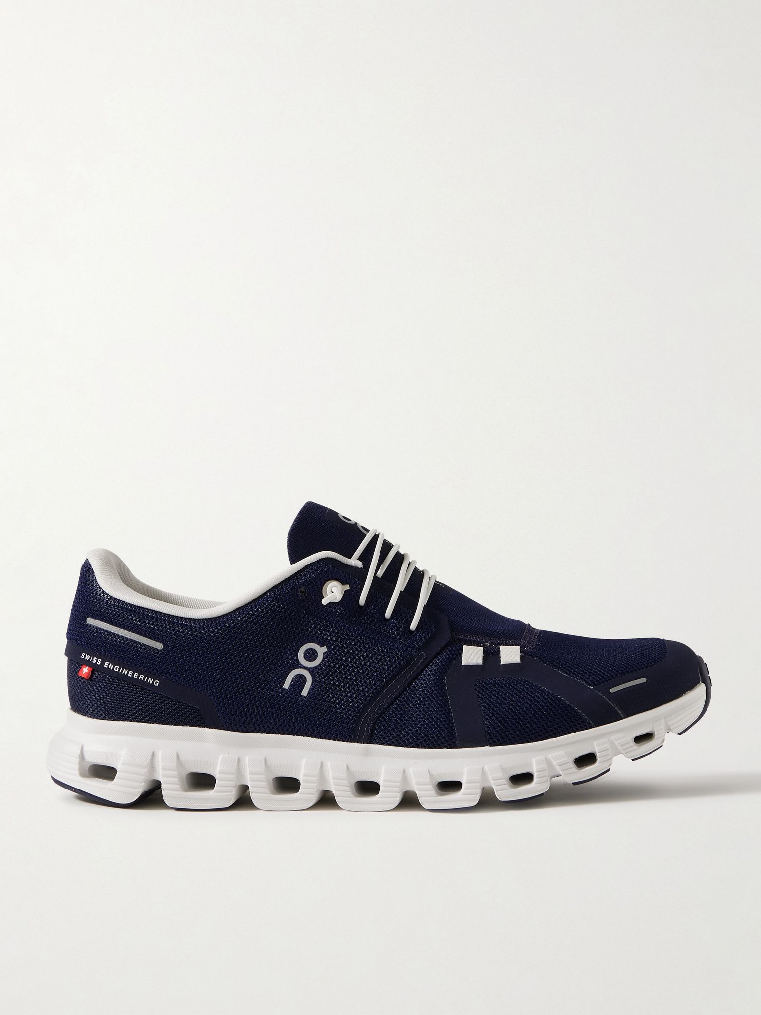 Cloud 6 Rubber-Trimmed Mesh Slip-On Sneakers Navy - 1