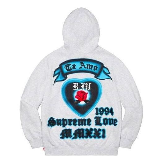 Supreme Love Hooded Sweatshirt 'Grey Blue' SUP-SS21-424 - 2