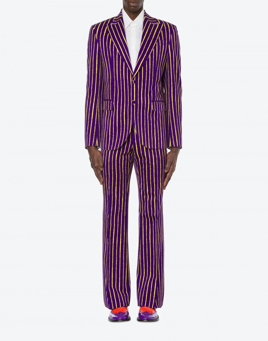 PINSTRIPES PRINT TWILL JACKET - 2