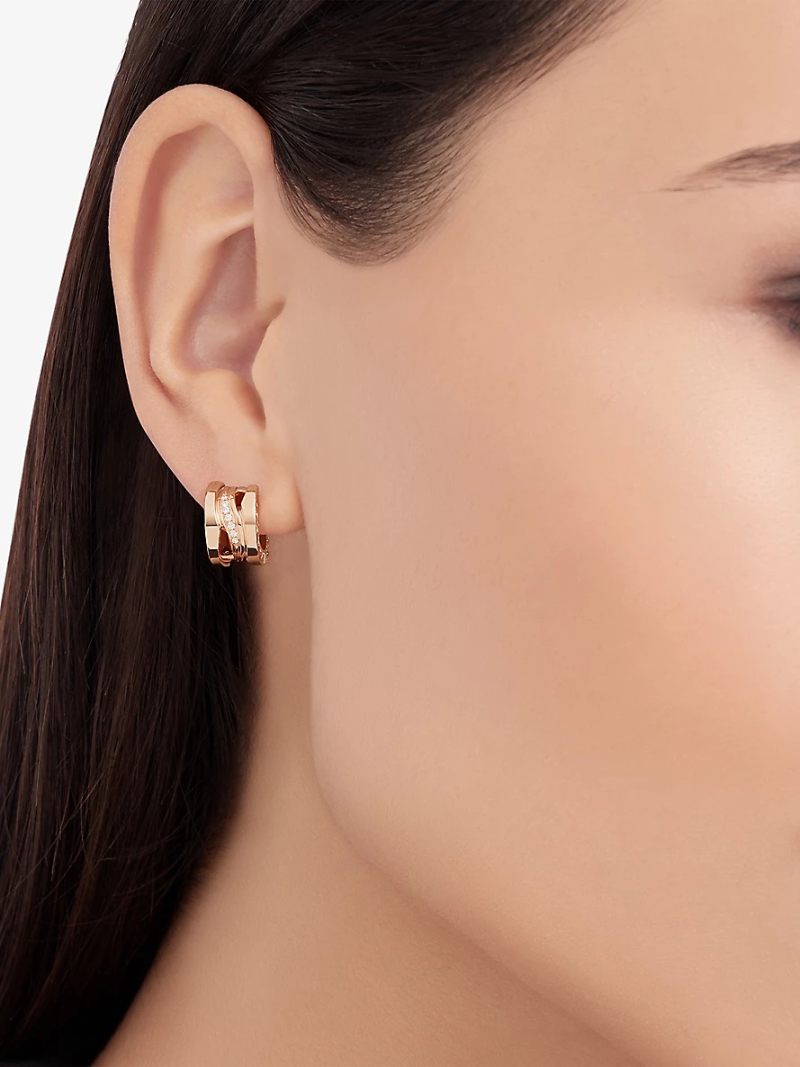 B.zero1 XXth Anniversary 18ct rose-gold and diamond earrings - 4