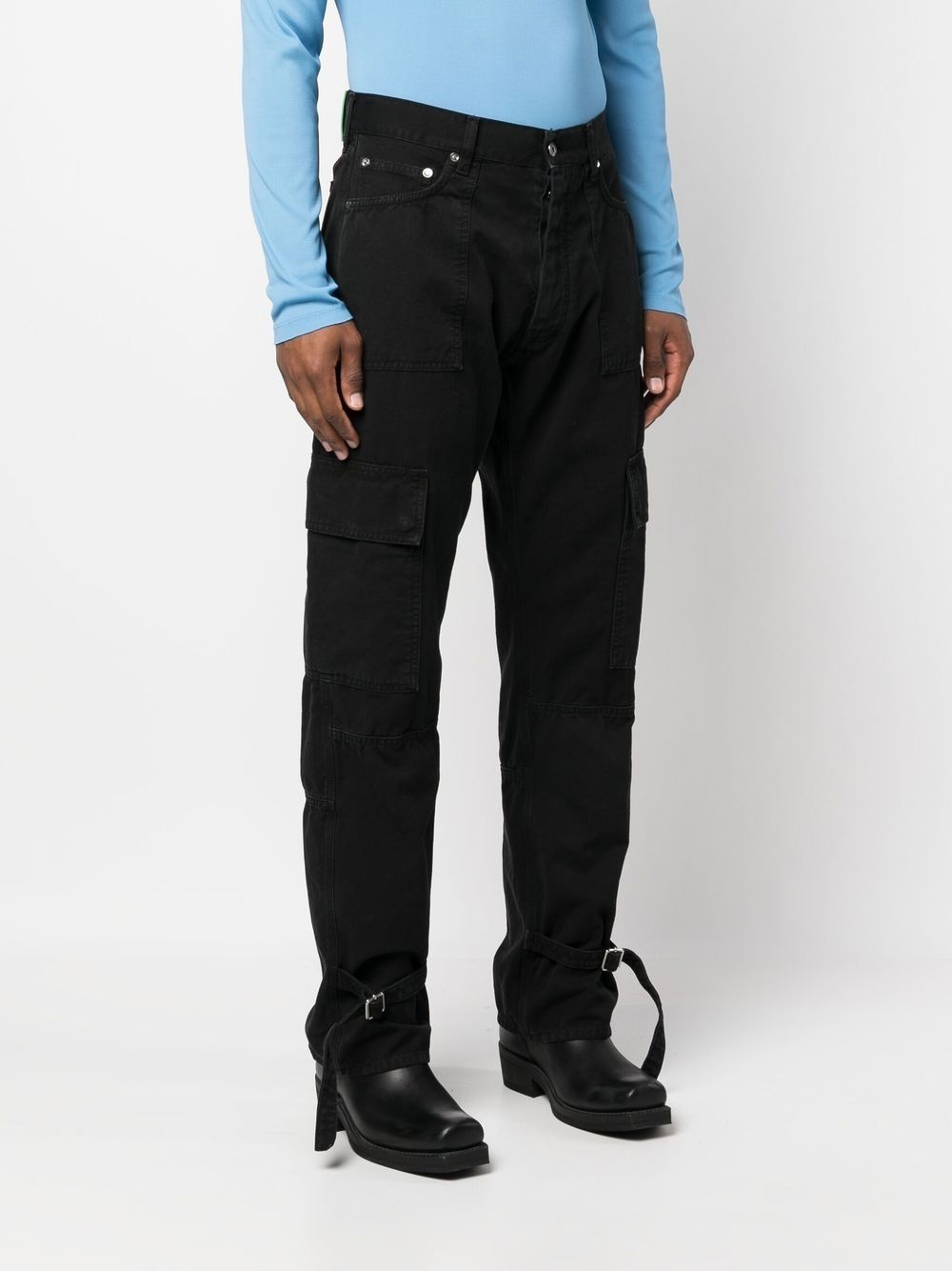 buckle-detail cargo trousers - 3