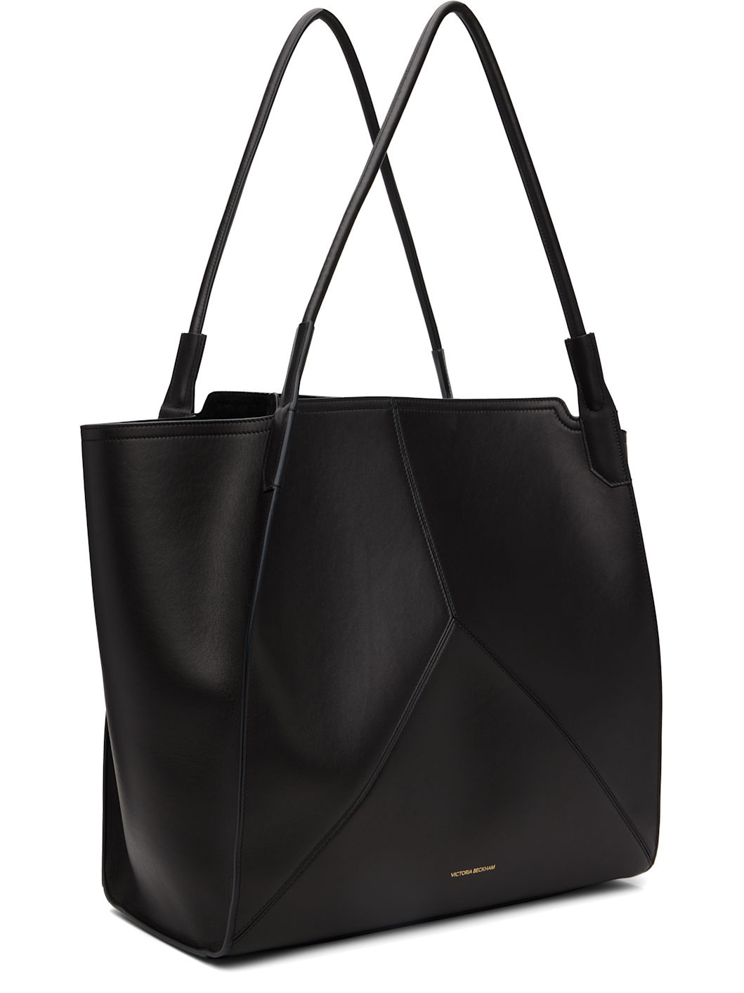 Black 'Victoria' Soft Leather Tote - 2