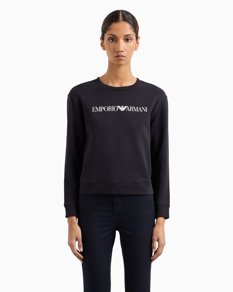 EMPORIO ARMANI ASV organic jersey sweatshirt with logo outlook
