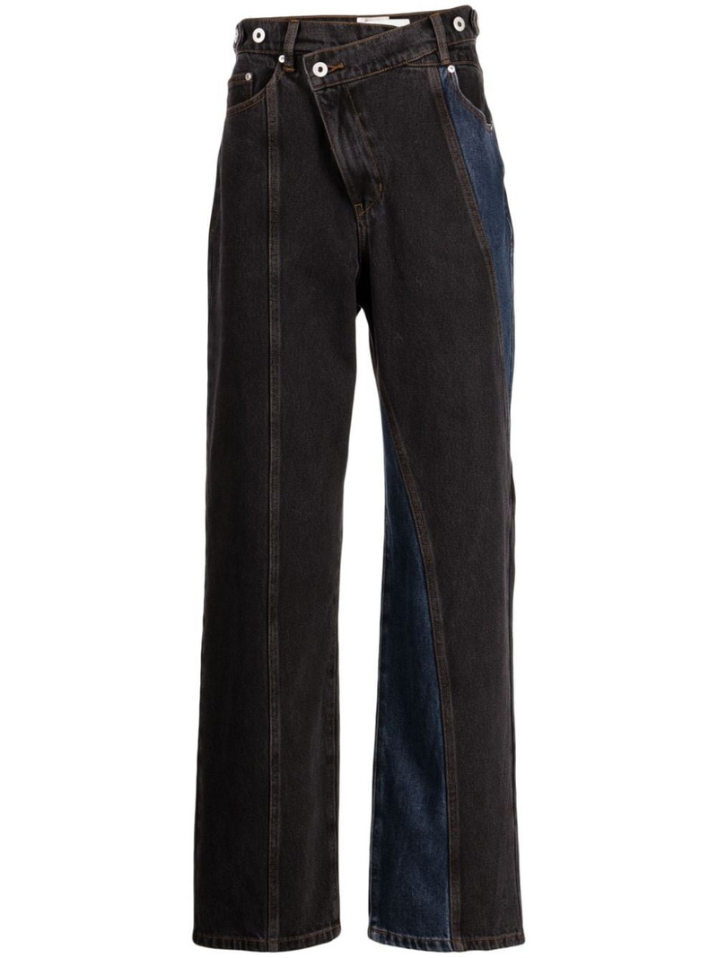 off-centre denim trousers 1