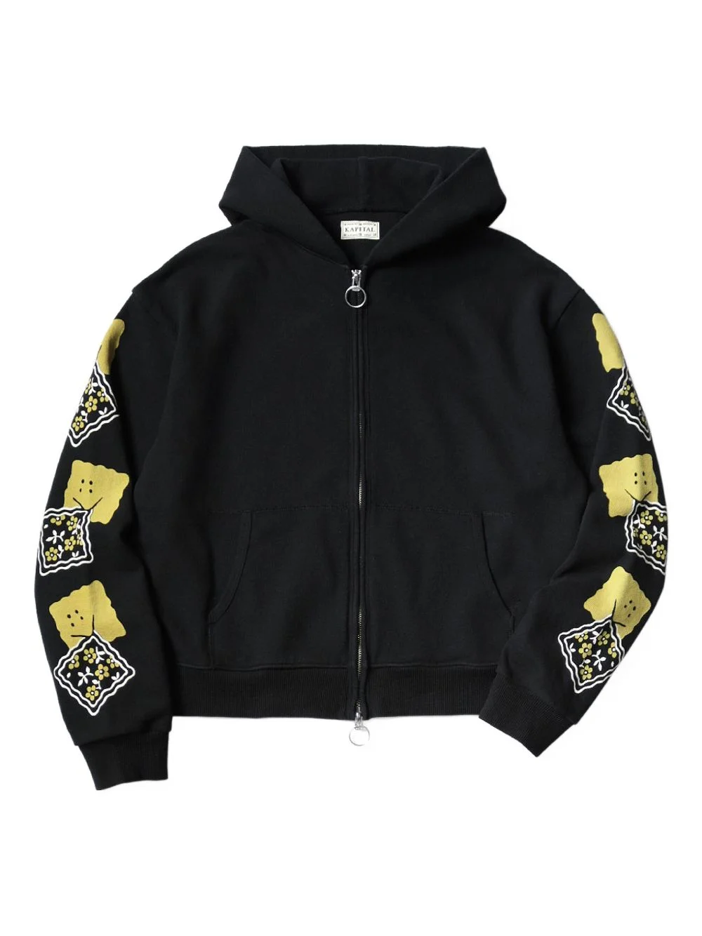 graphic-print zip-fastening hoodie - 1