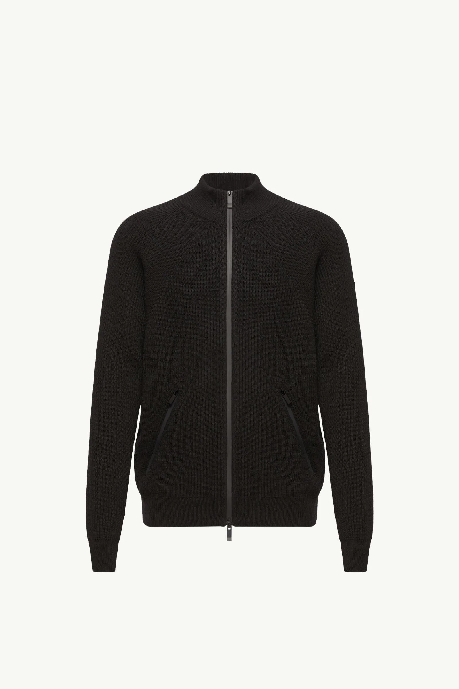 Cashmere Blend Zip-Up Cardigan - 1