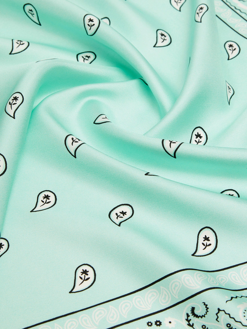 PENTOLA Bandanna print silk foulard - EMERALD 3
