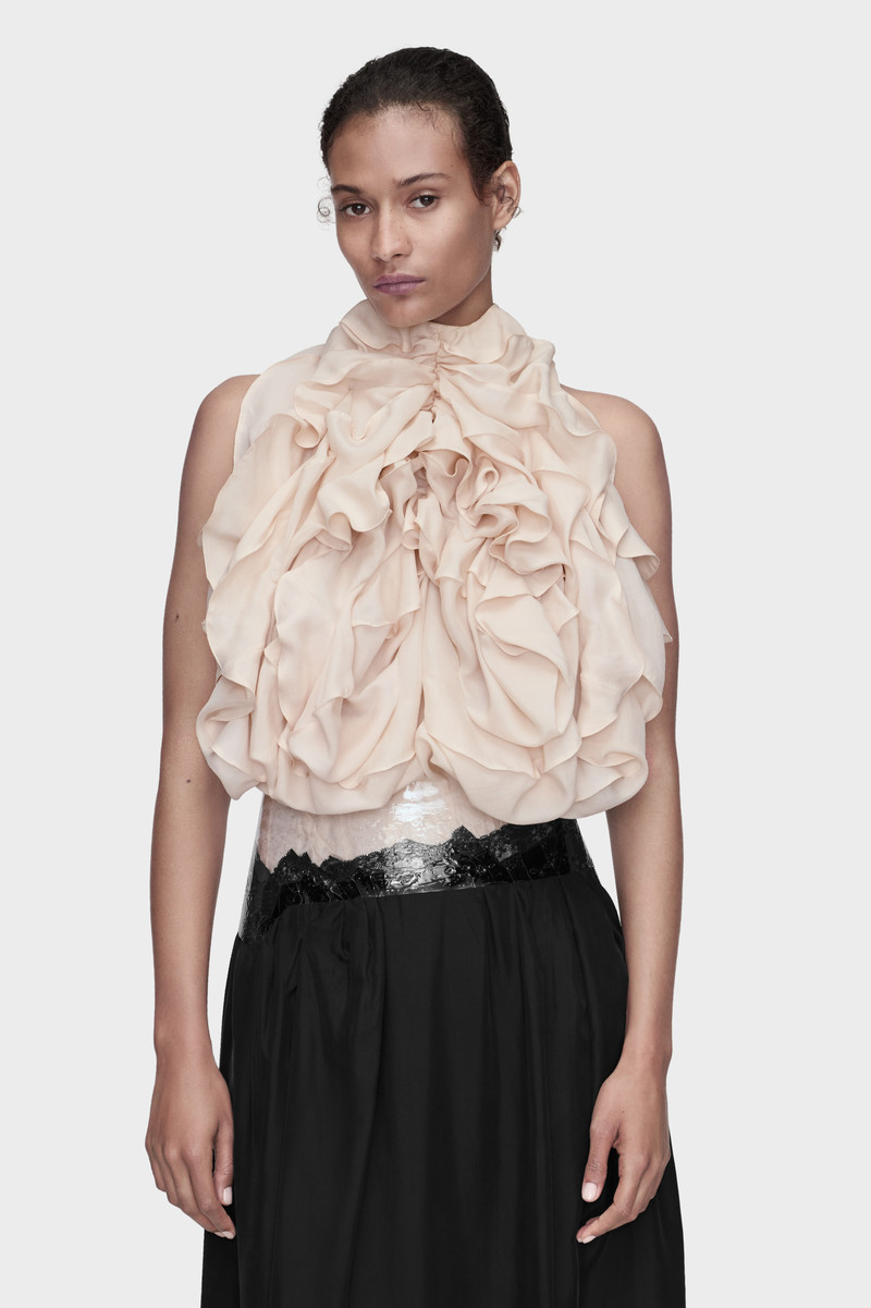 Maison Margiela Ruffle Halter Top outlook