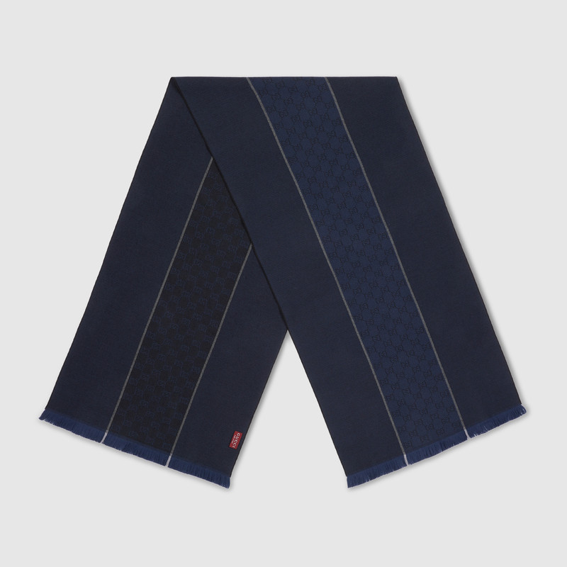 GUCCI GG wool jacquard scarf outlook