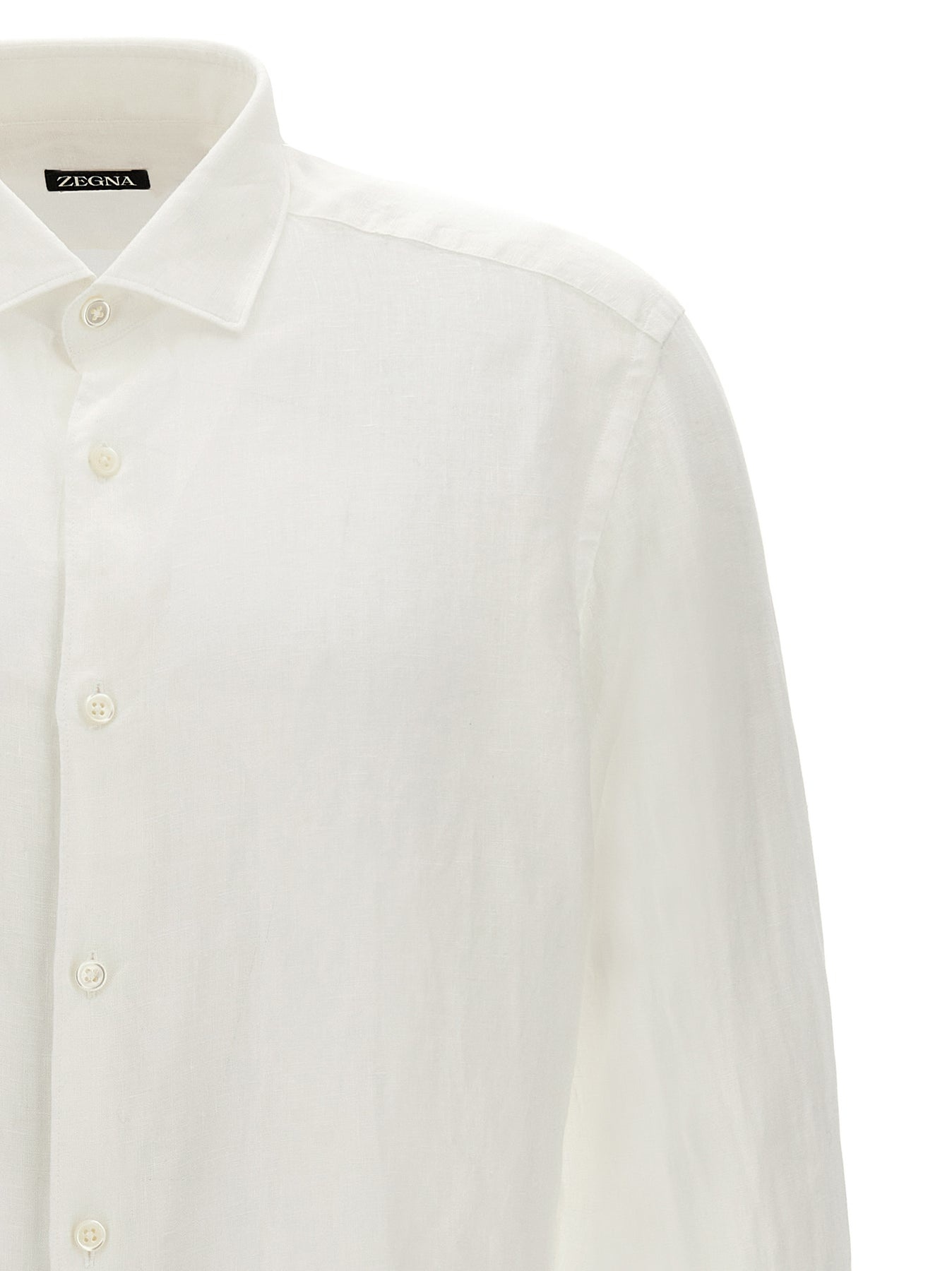 Linen Shirt Shirt, Blouse White - 3