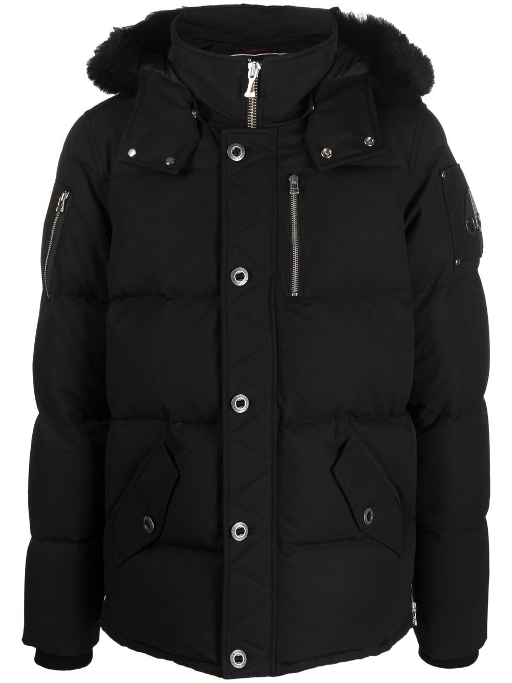 faux-fur trim padded parka - 1