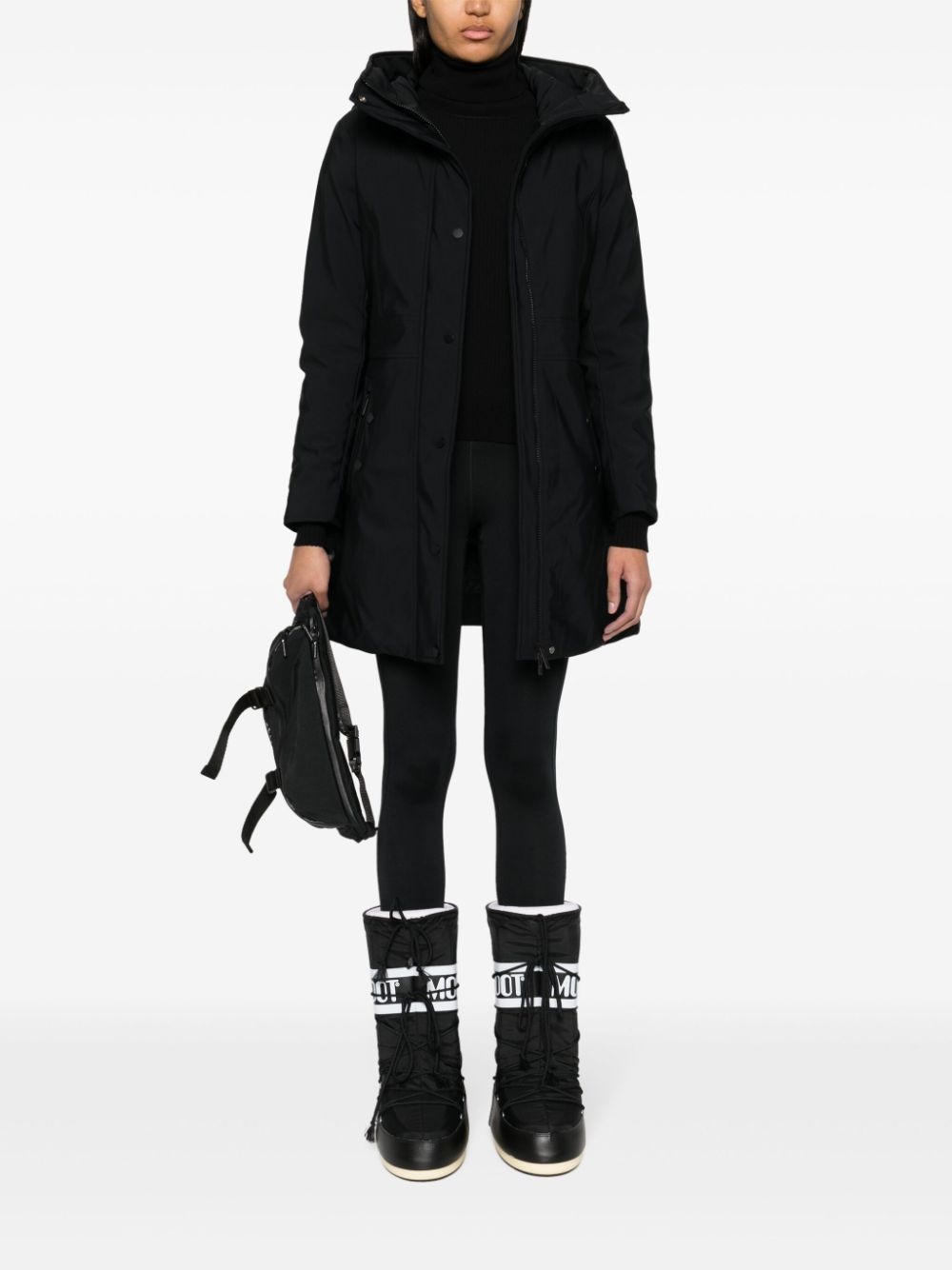 logo-appliquÃ© hooded raincoat - 2