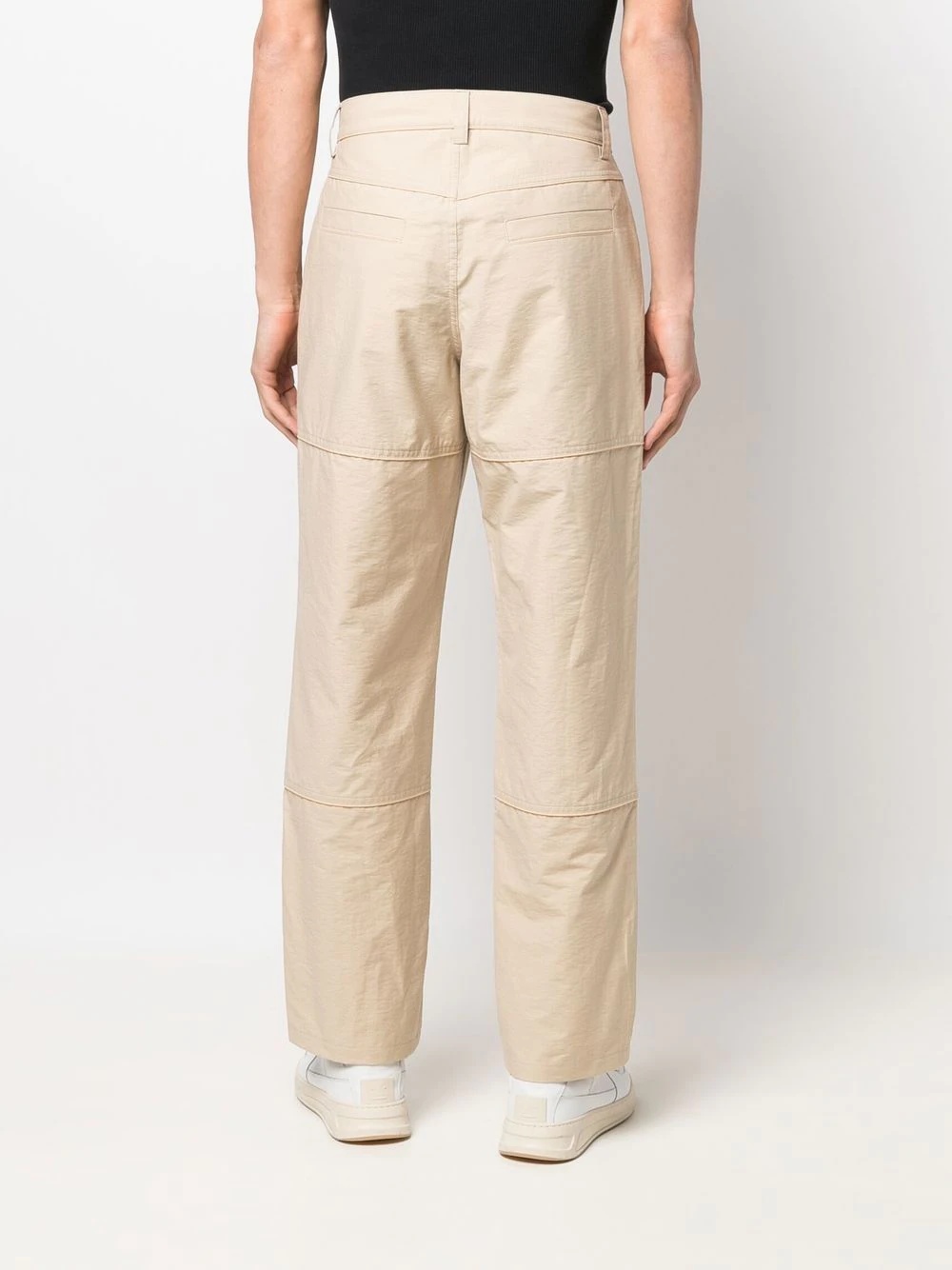 multi-pocket straight-leg trousers - 4