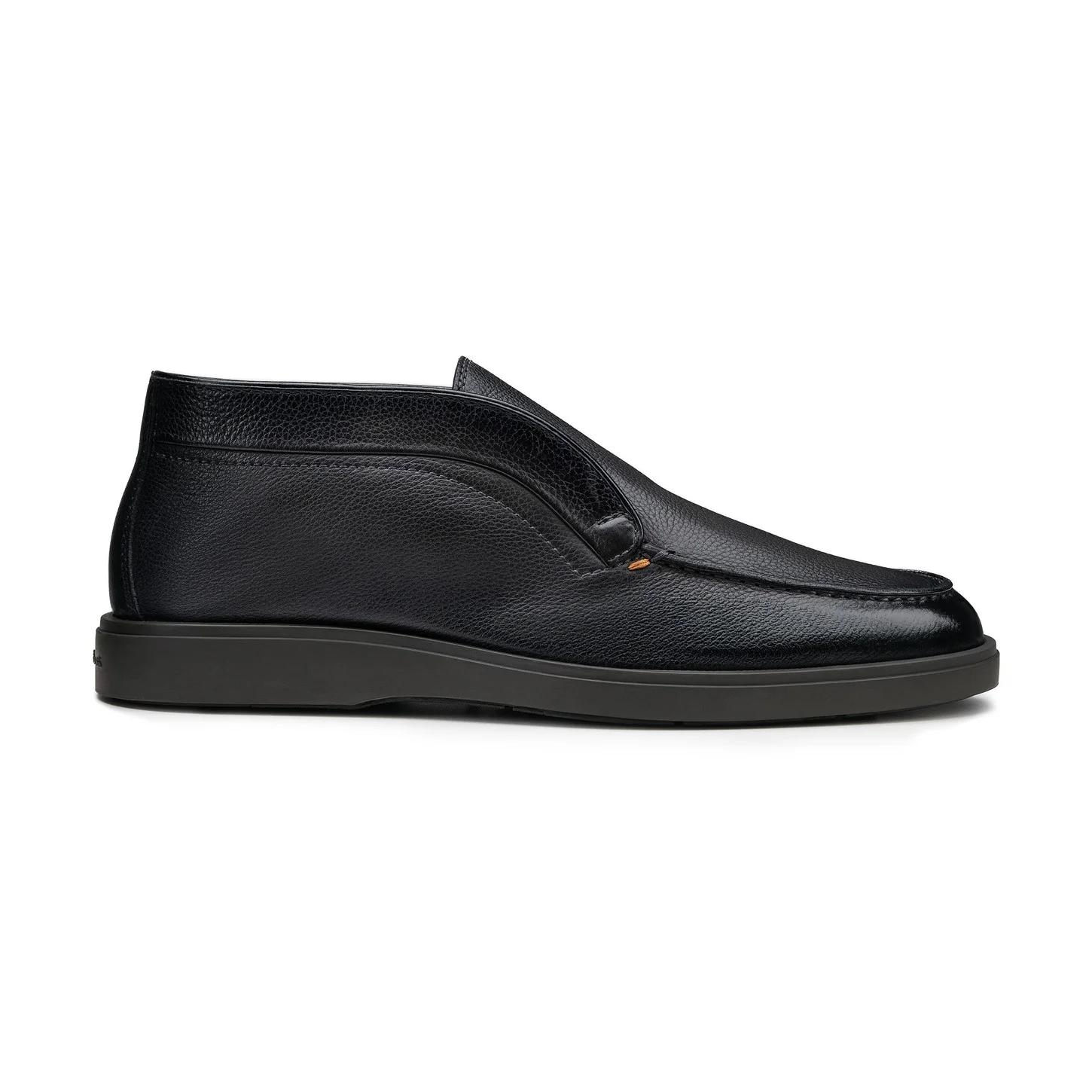 Men's grey tumbled leather desert boot - 1