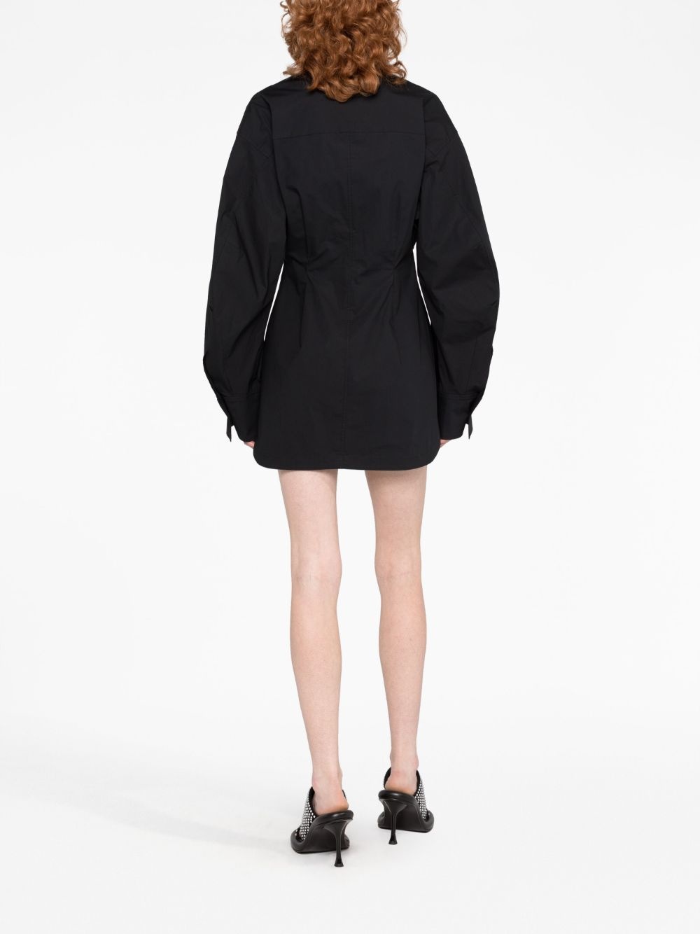 cut-out bustier shirtdress - 4