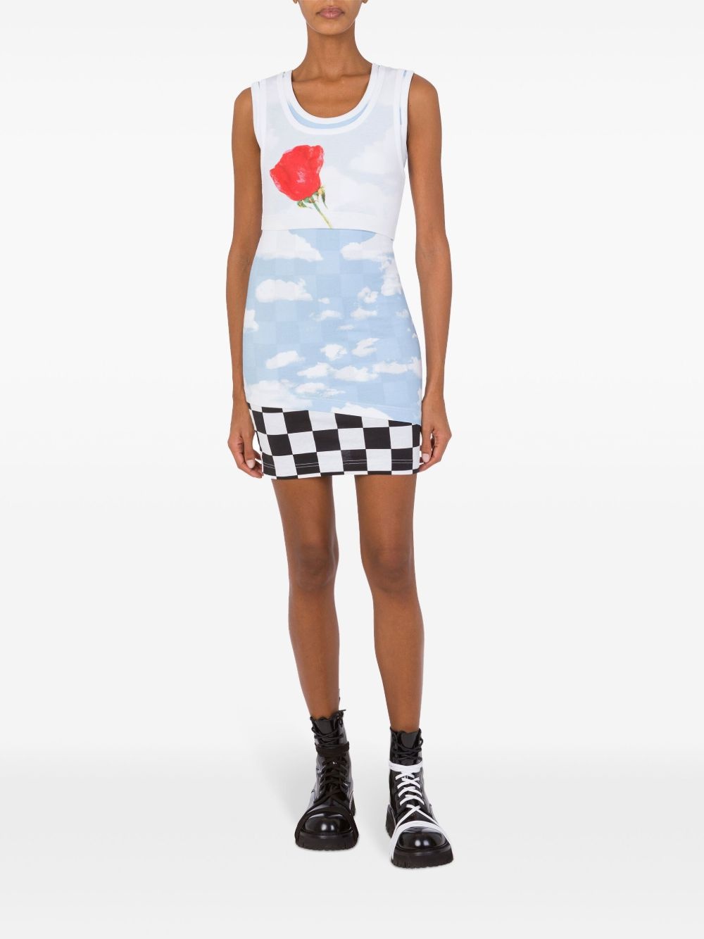 layered tank top dress - 2