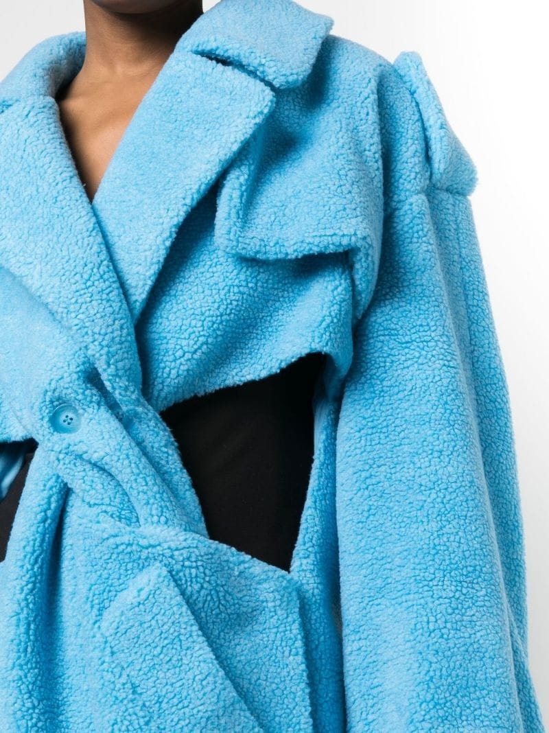 twist-detail single-breasted coat - 5