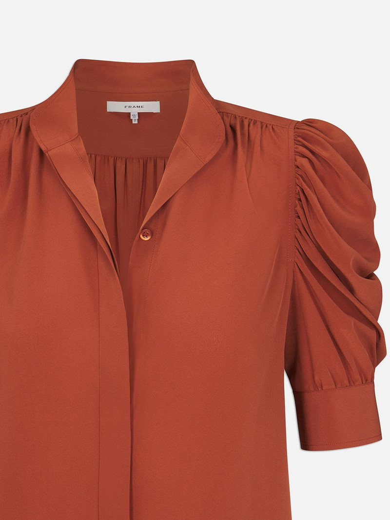 FRAME Gillian Top in Deep Rust outlook