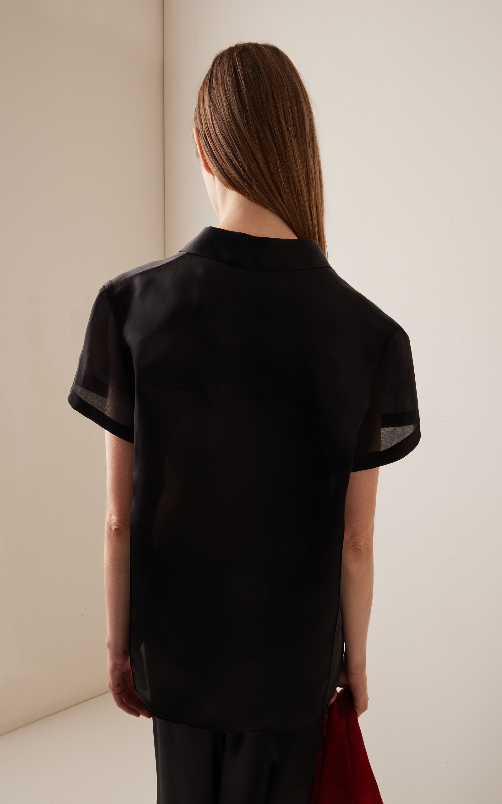 Keefe Silk Satin Shirt black - 4