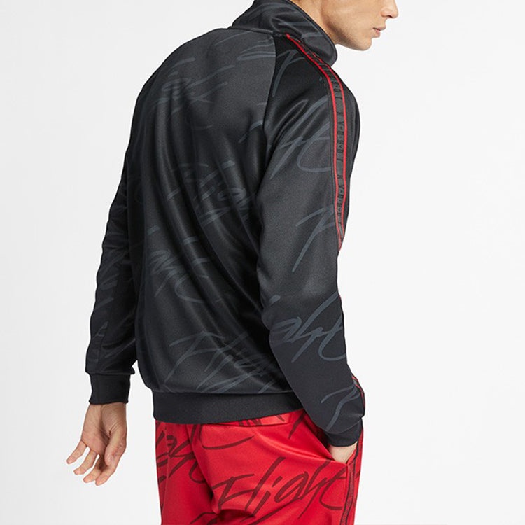 Air Jordan Jumpman Stand Collar Athleisure Casual Sports Knit Jacket Black AR4461-010 - 5