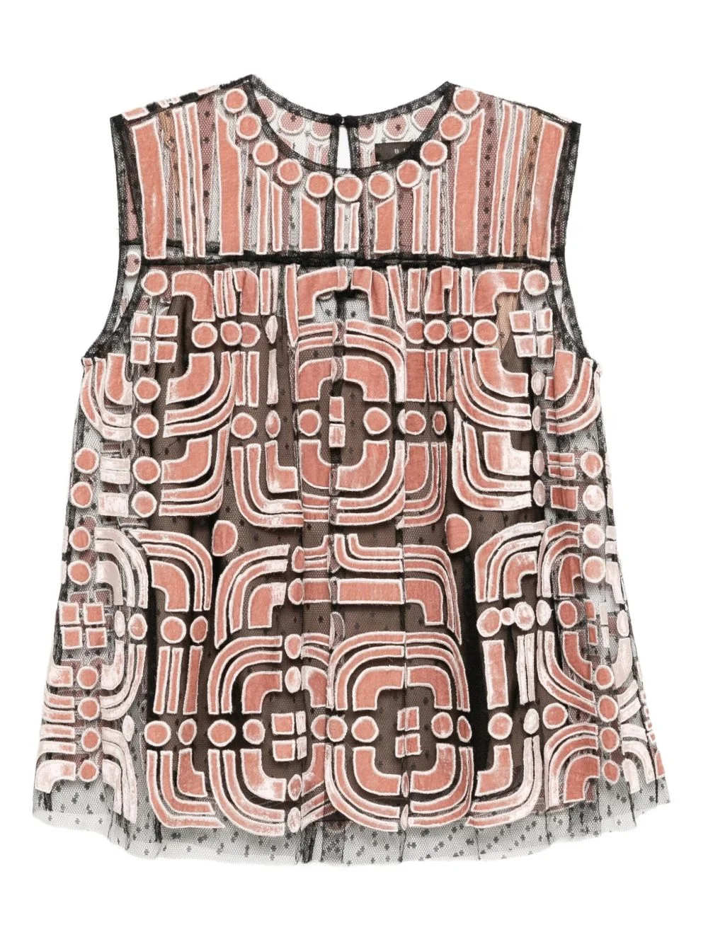 geometric-print vest - 1