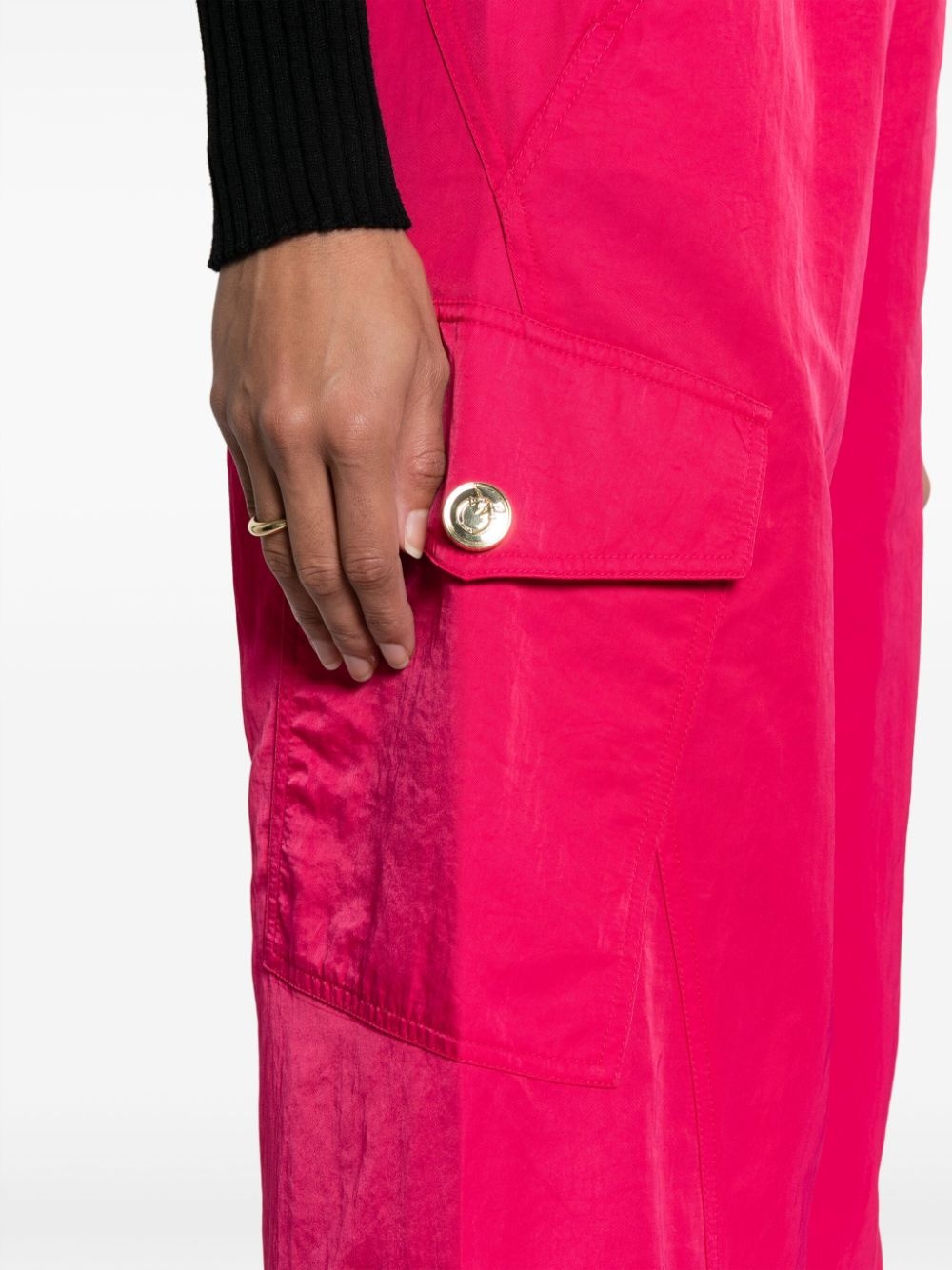wide-leg cargo trousers - 5