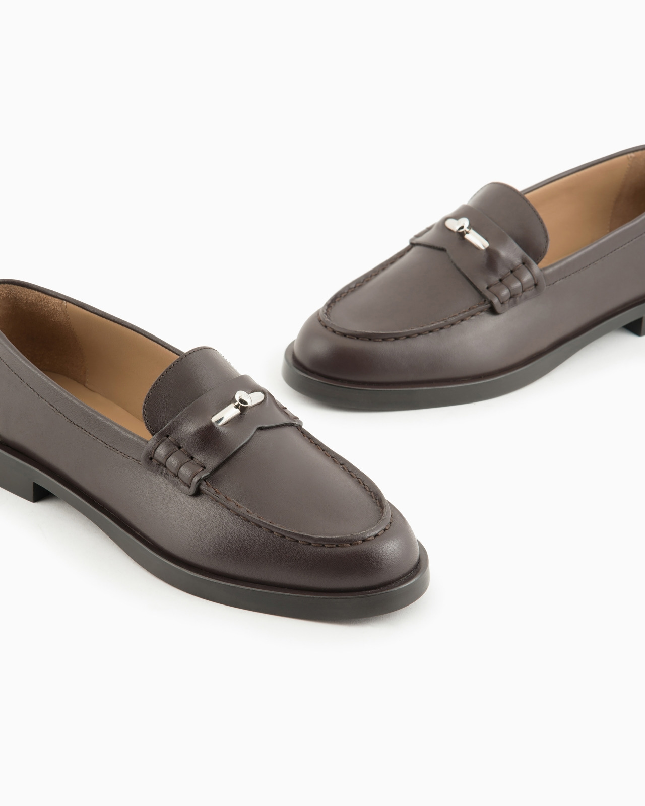 Leather loafers with Icon stirrup - 5
