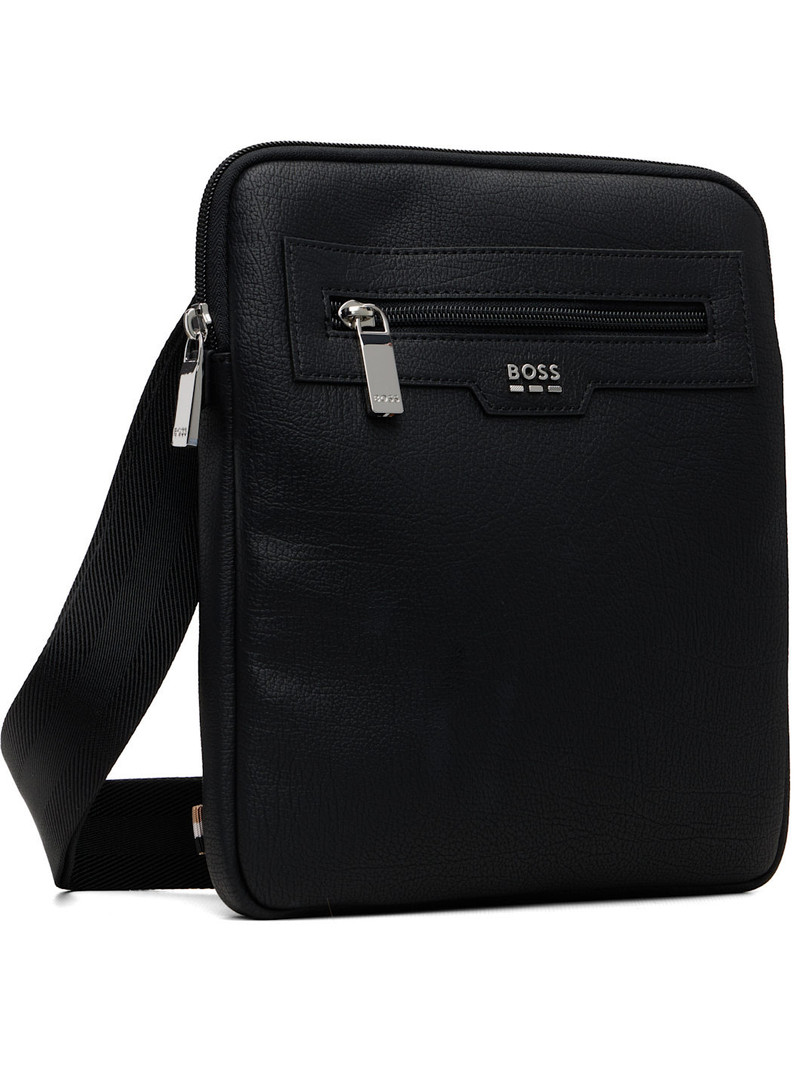 BOSS Black Grained Faux-Leather Document Holder outlook