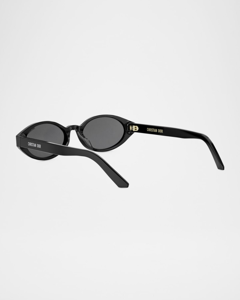 Dior DiorPacific R1I Logo-Print Oval Sunglasses outlook