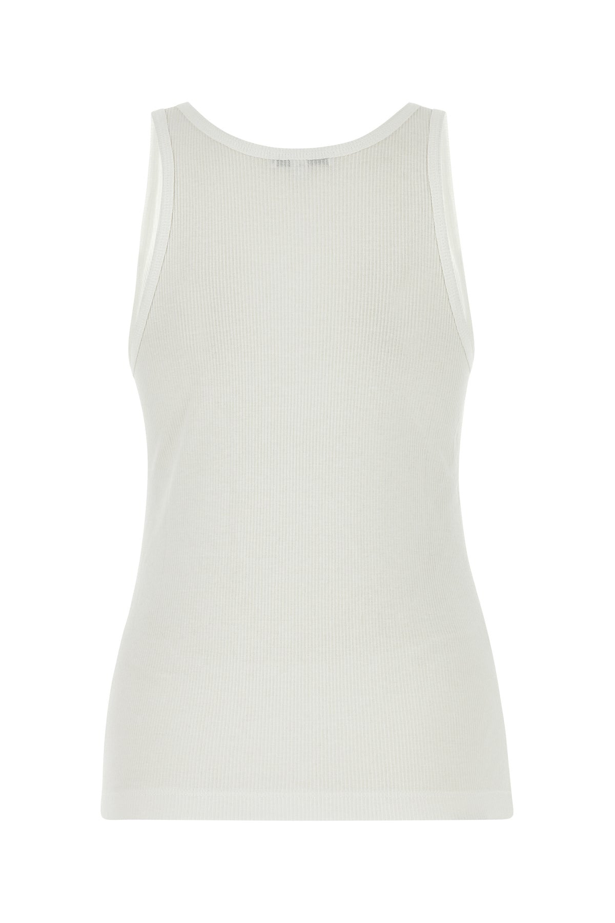 White stretch viscose tank top - 2