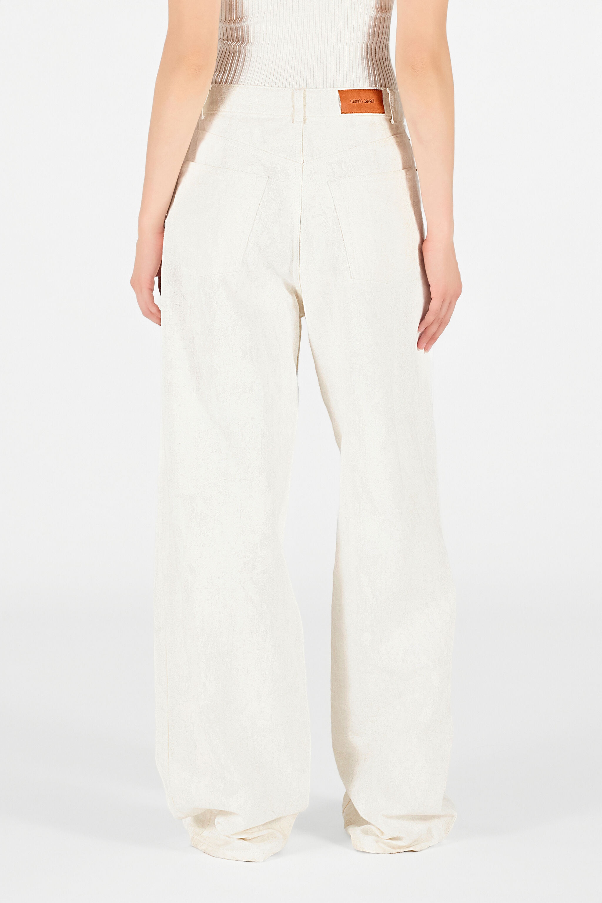 Wall Print Wide Leg Trousers - 4