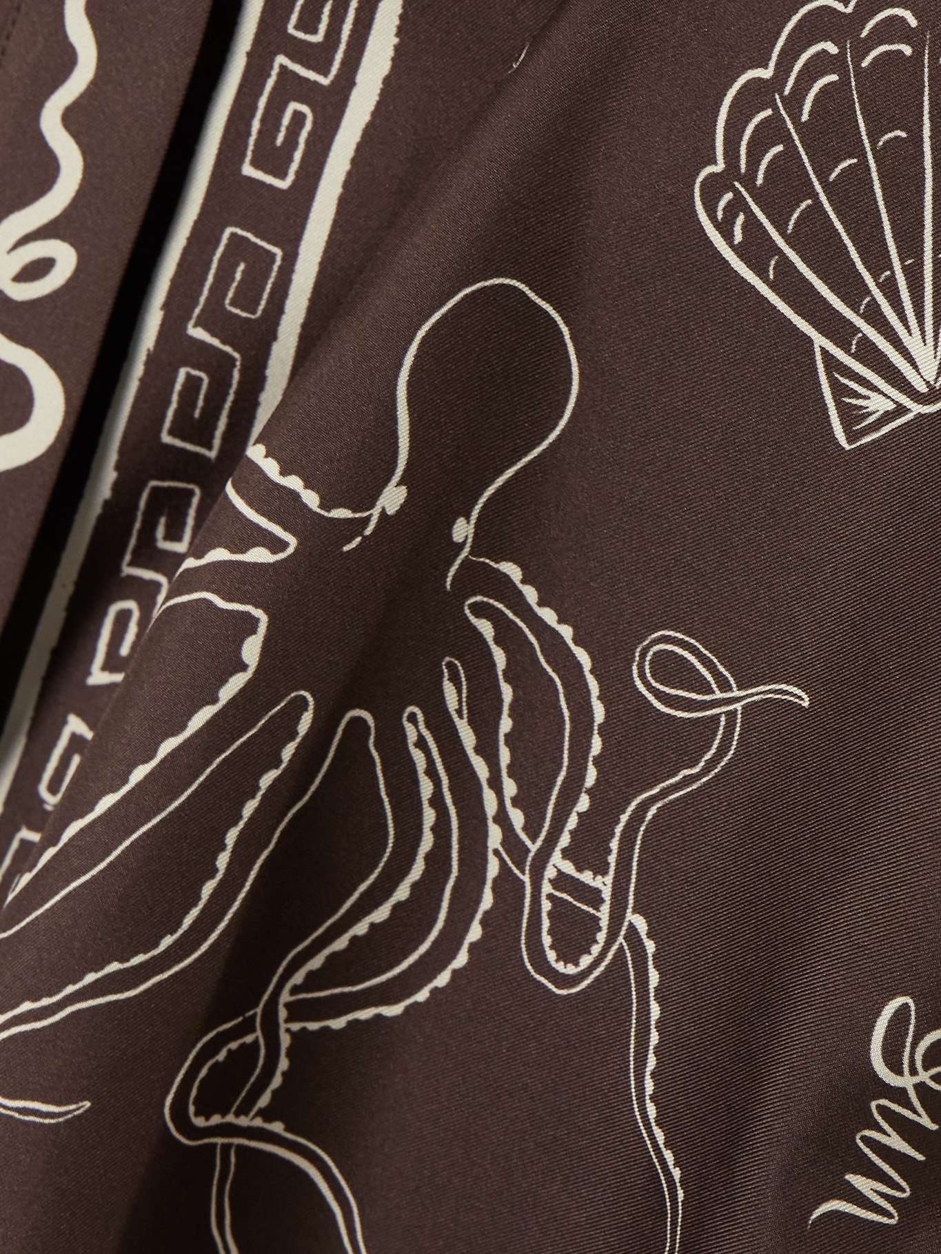 + Sam Pauletto Sammy printed silk-twill shirt Brown - 4